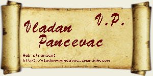 Vladan Pančevac vizit kartica